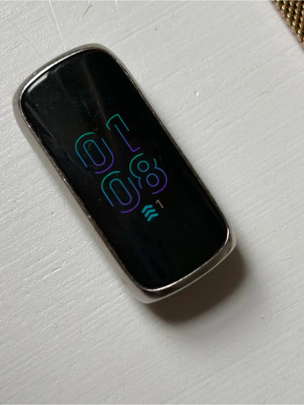 Fitbit Luxe Activity Tracker HR Watch with Gold Adjustable Band and Power Cord